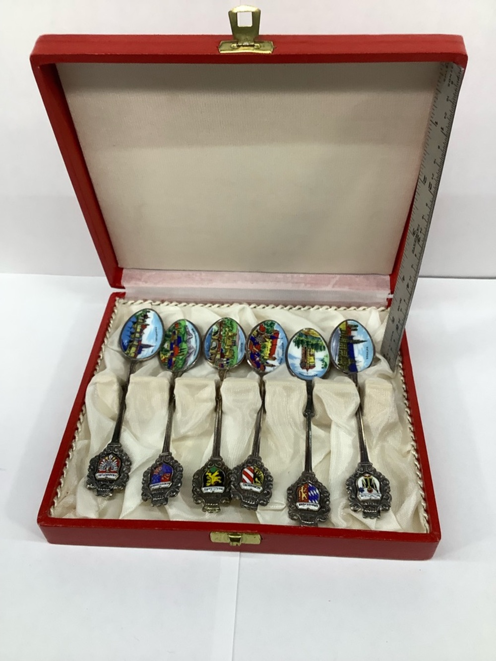 6 German souvenir spoons